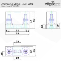 Victron Mega-Sicherung Halter modular