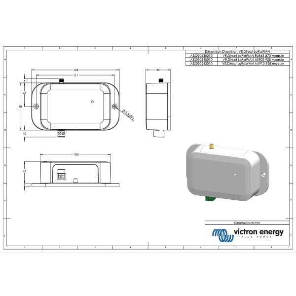 VE.Direct LoRaWAN US902-928 module